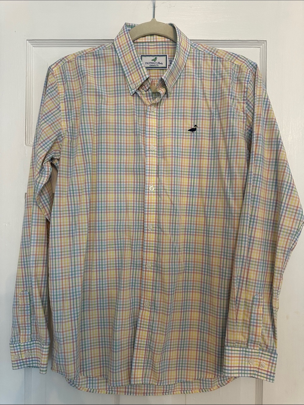 Properly Tied Boys Pastel Plaid Button-Down Shirt